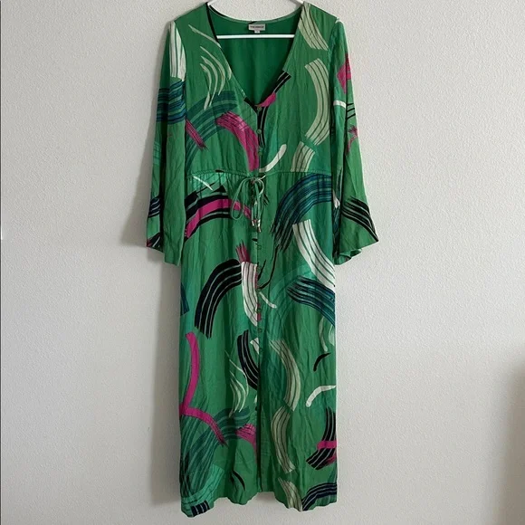 The Odells Anthropologie Paloma Paint Swipe Kimono Maxi Dress - Picture 2 of 10